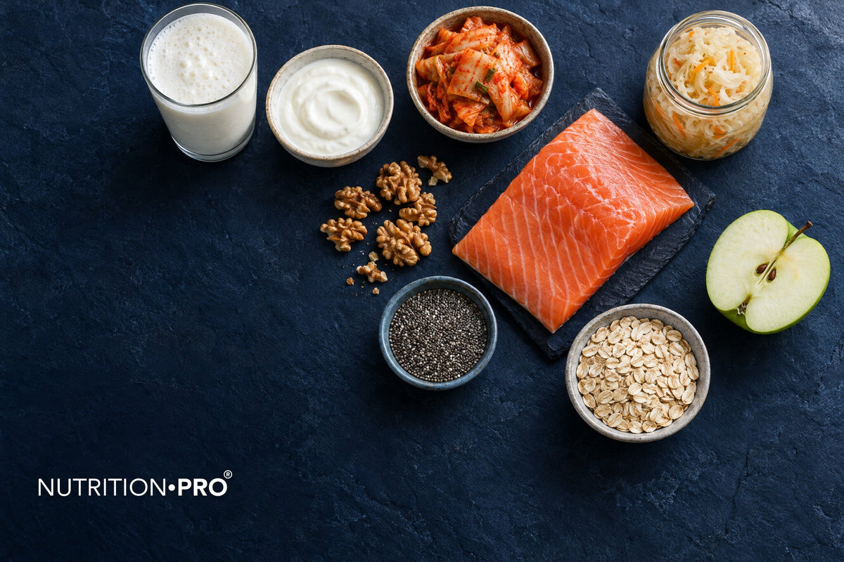 Acné et intestin : kéfir, yaourt, kimchi, choucroute, saumon, noix et graines de chia