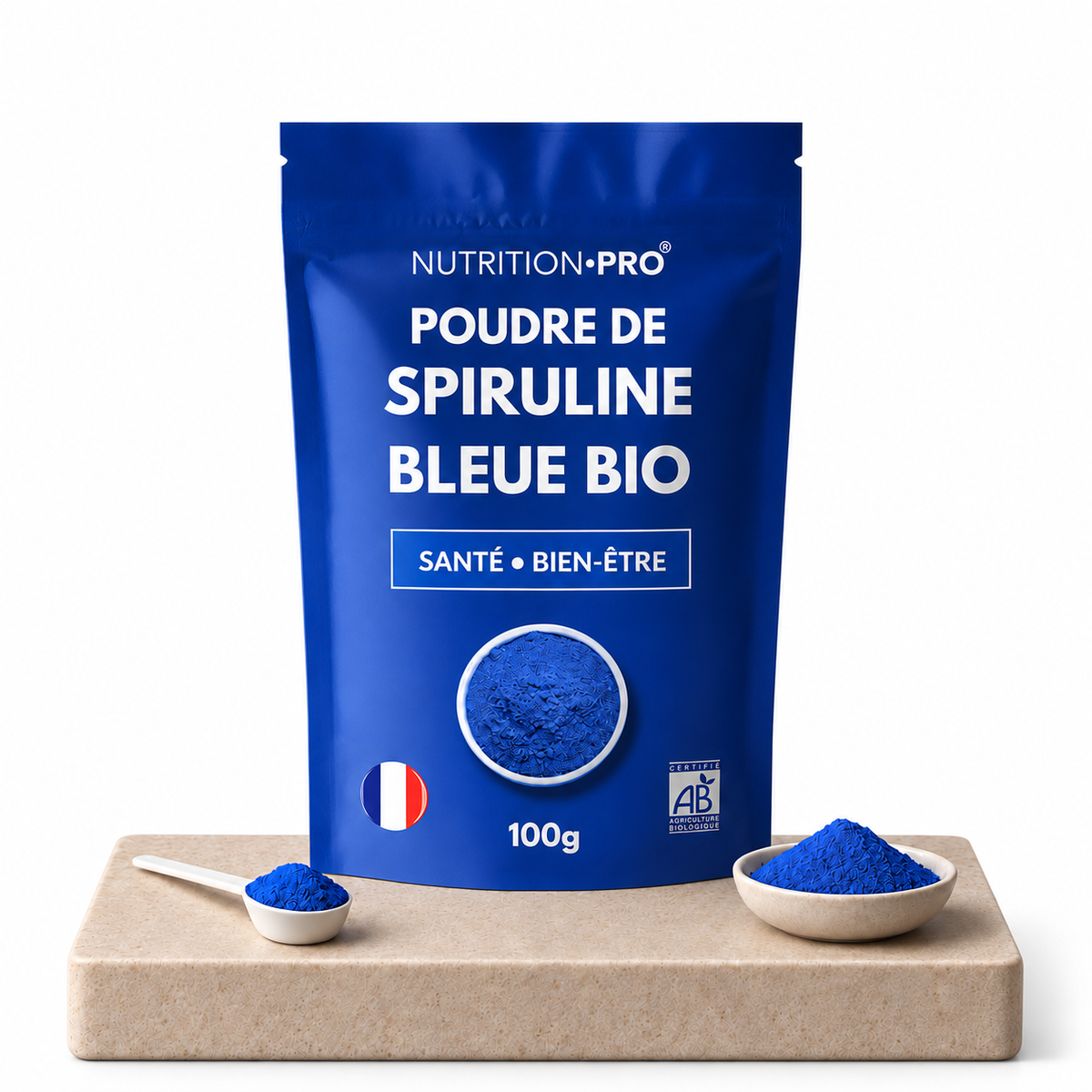 BLAUE BIO-SPIRULINA (PHYCOCYANIN) ALS PULVER
