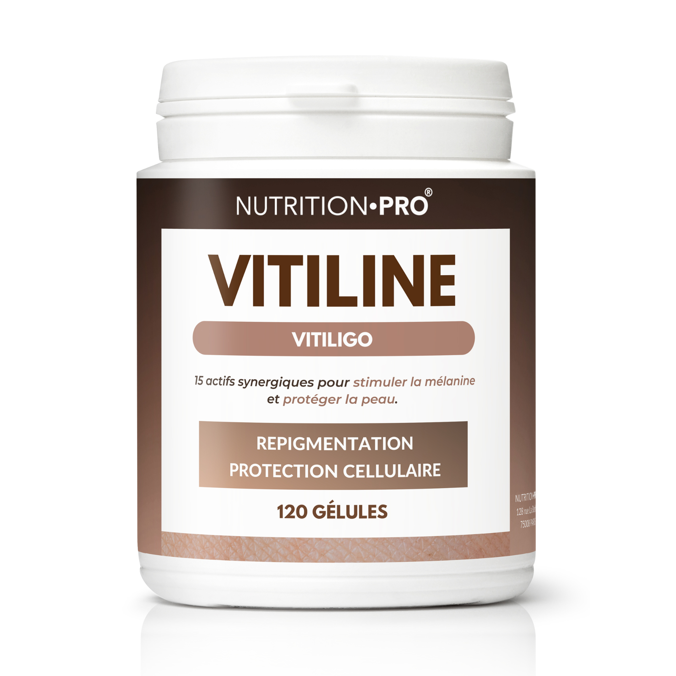 Vitiline 120 gélules Nutrition•pro – complément alimentaire pour repigmentation et soutien dans le vitiligo