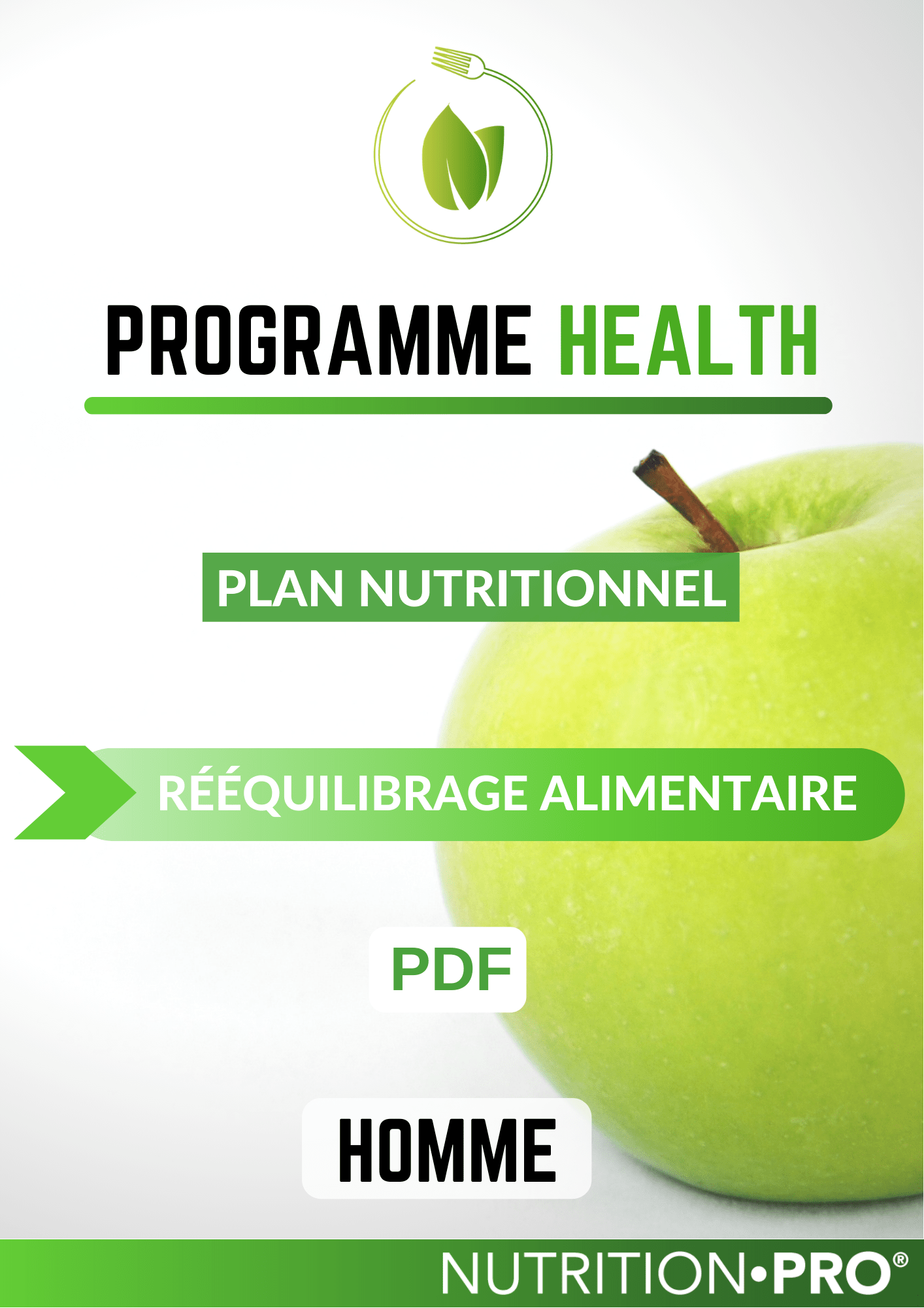 PROGRAMME HEALTH - RÉÉQUILIBRAGE ALIMENTAIRE  (VERSION HOMME)