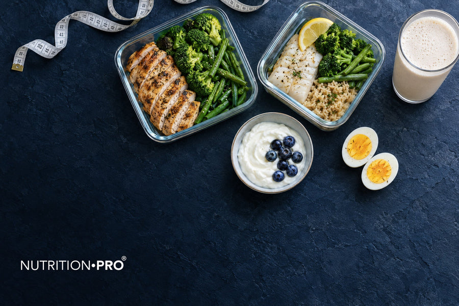 Repas protéinés préparés pour la sèche : poulet, poisson, brocolis, skyr, œufs et shake