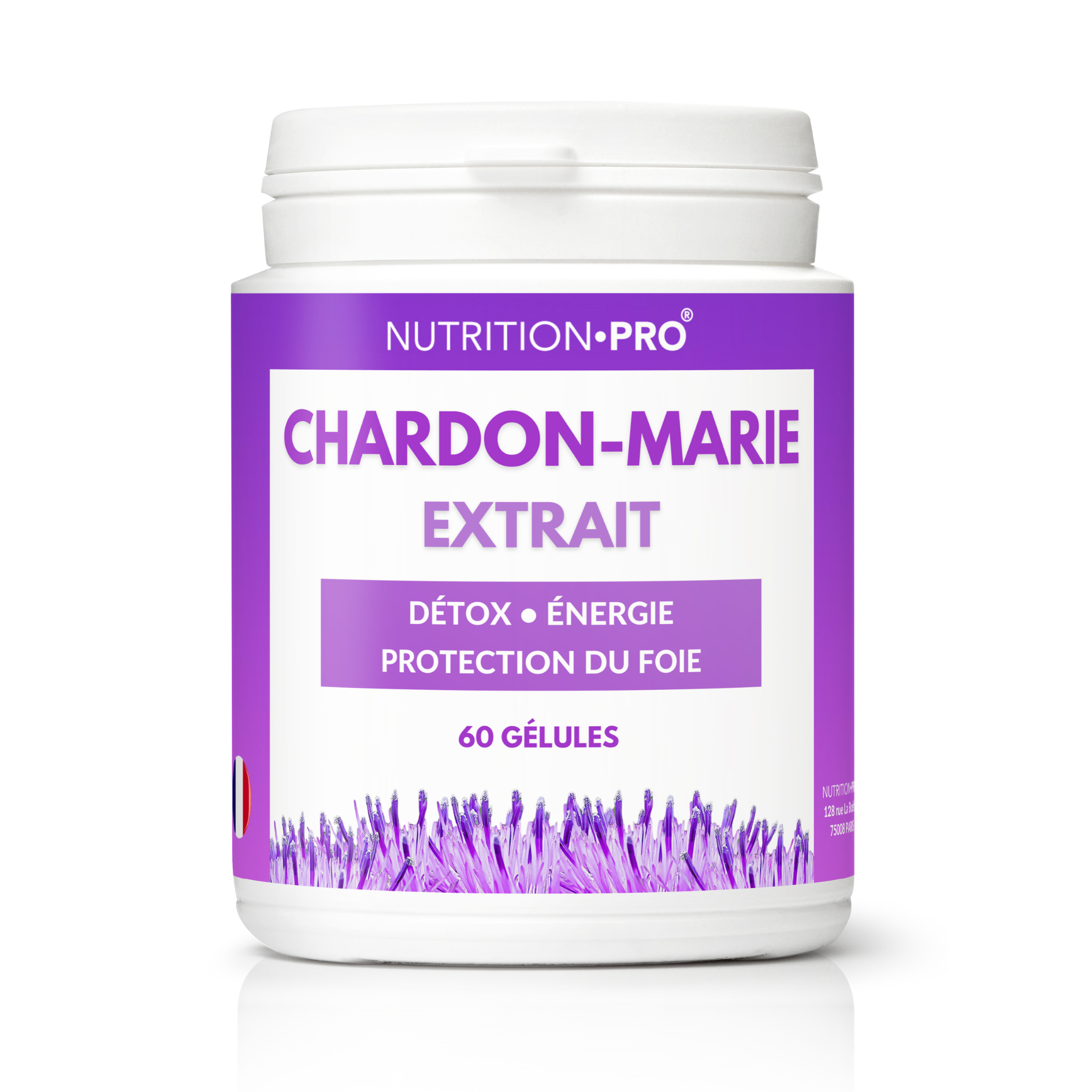 Chardon-Marie extrait 60 gélules Nutrition•pro – silymarine pour détox du foie et protection hépatique