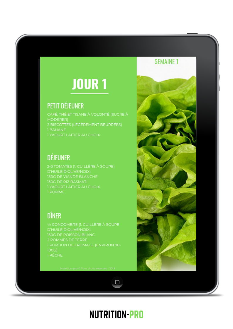 programme alimentation rééquilibrage alimentaire homme